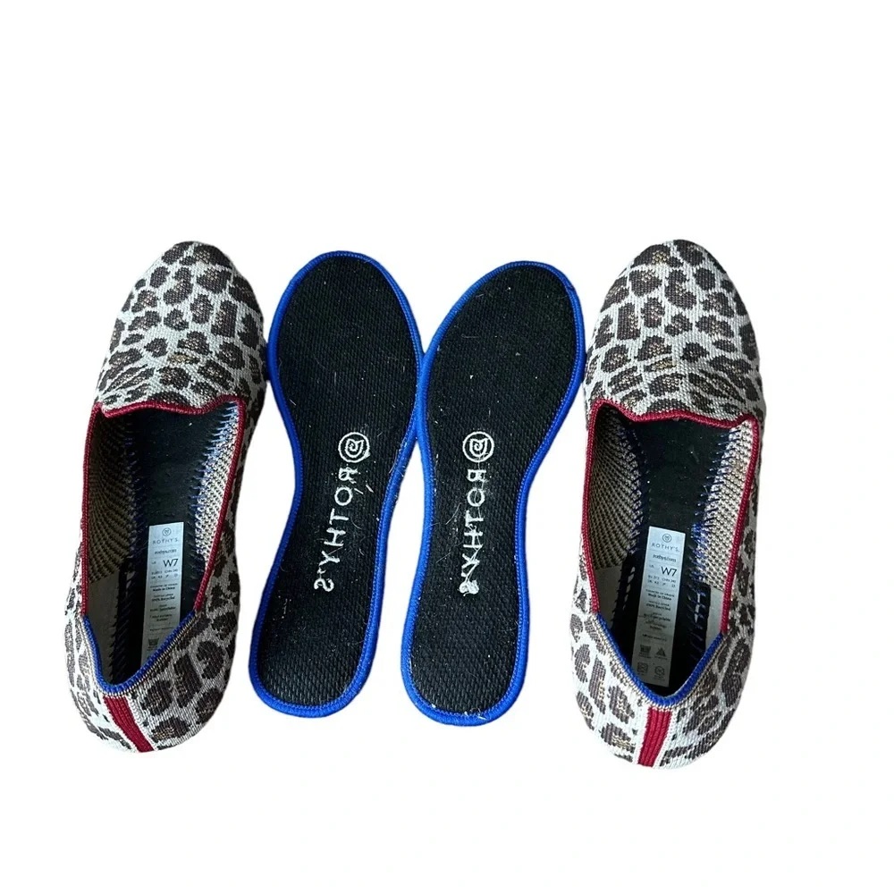 Rothy's Womens Round‎ Toe Leopard Print Loafer Size: 7